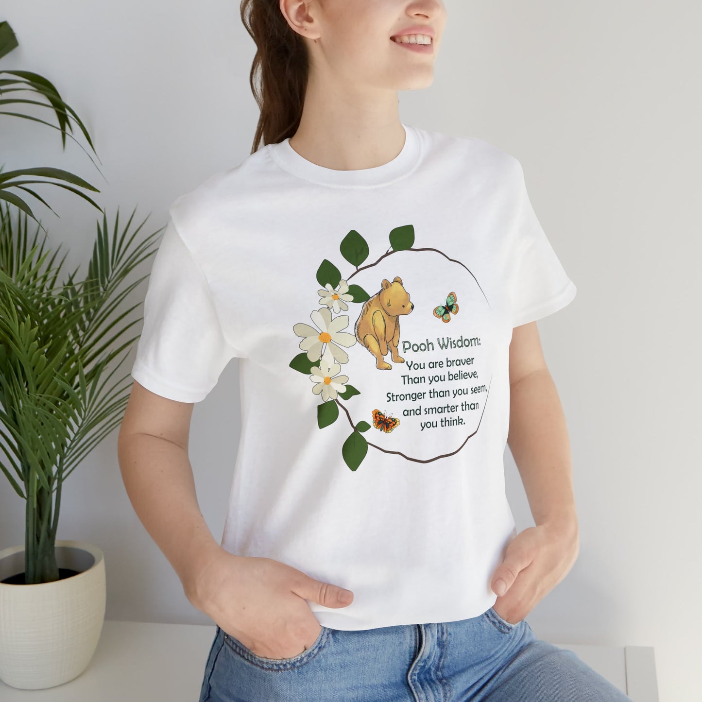 Pooh Bear Classic T-shirt "Pooh Wisdom You Are Stronger Than You Know" - FlooredByArt