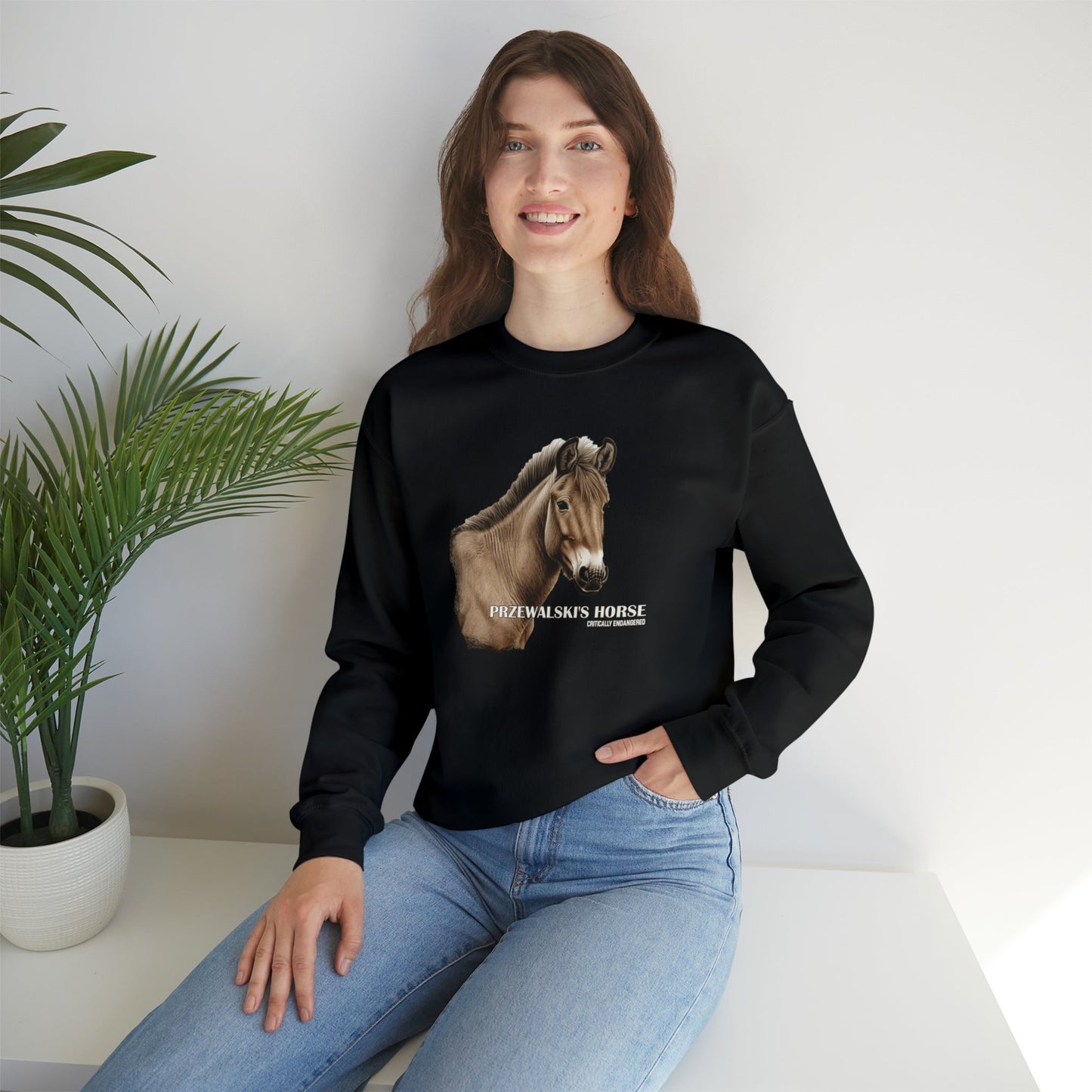 Przewalski Horse T-shirt: Endangered Mongolian Wild Horse Tee, Artistic Illustration, Brown Hues, Conservation Support Gift for Her or Him - FlooredByArt