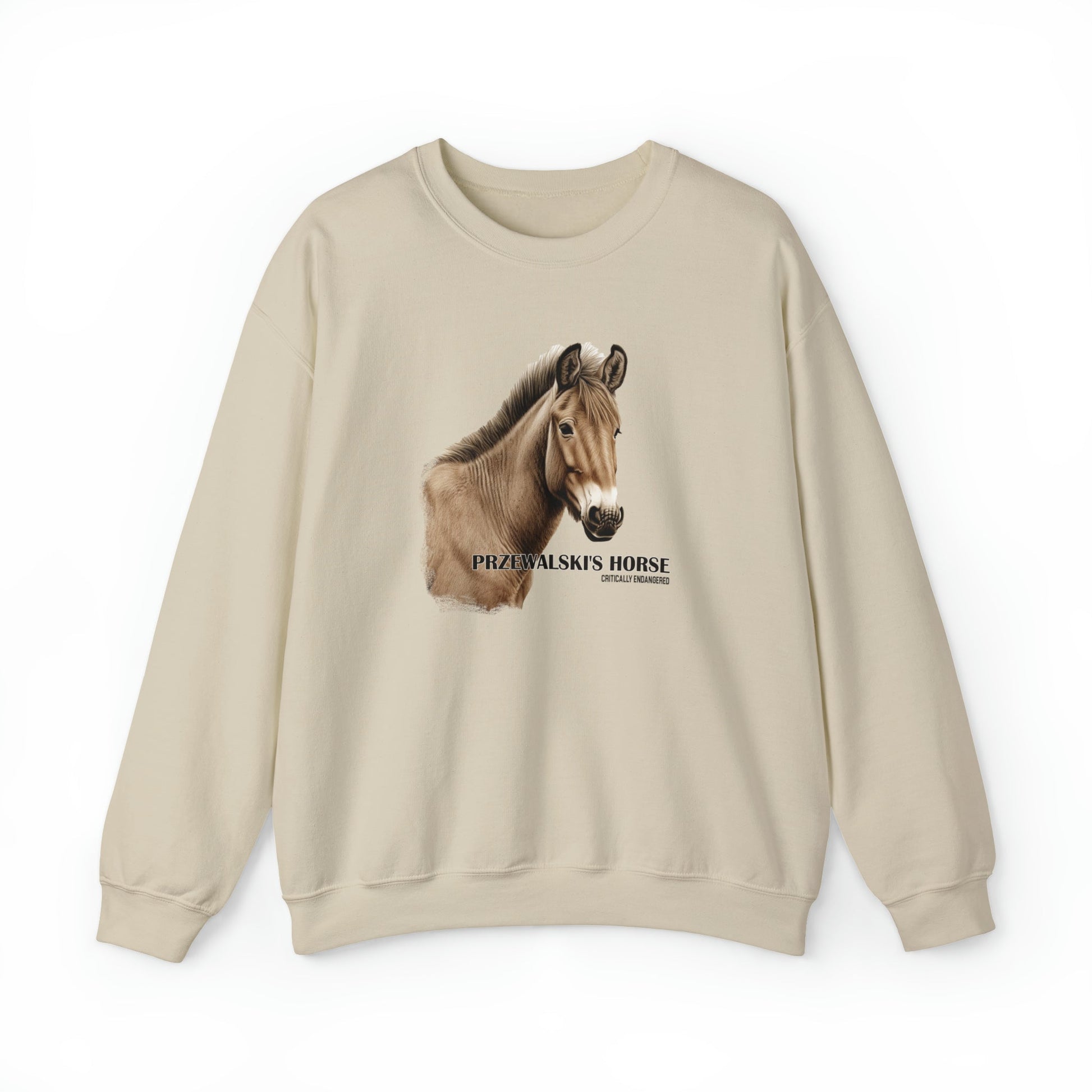 Przewalski Horse T-shirt: Endangered Mongolian Wild Horse Tee, Artistic Illustration, Brown Hues, Conservation Support Gift for Her or Him - FlooredByArt