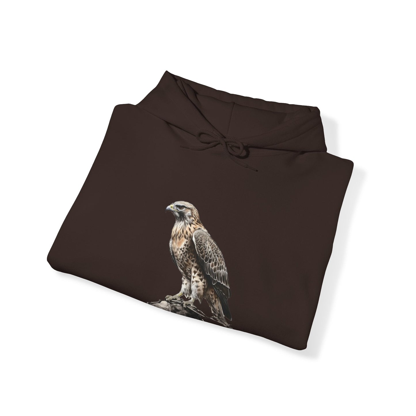 Red Tail Hawk Hoodie, Wildlife Artwork on Sweater, Protect National Parks, Camping Outdoors Shirt - FlooredByArt