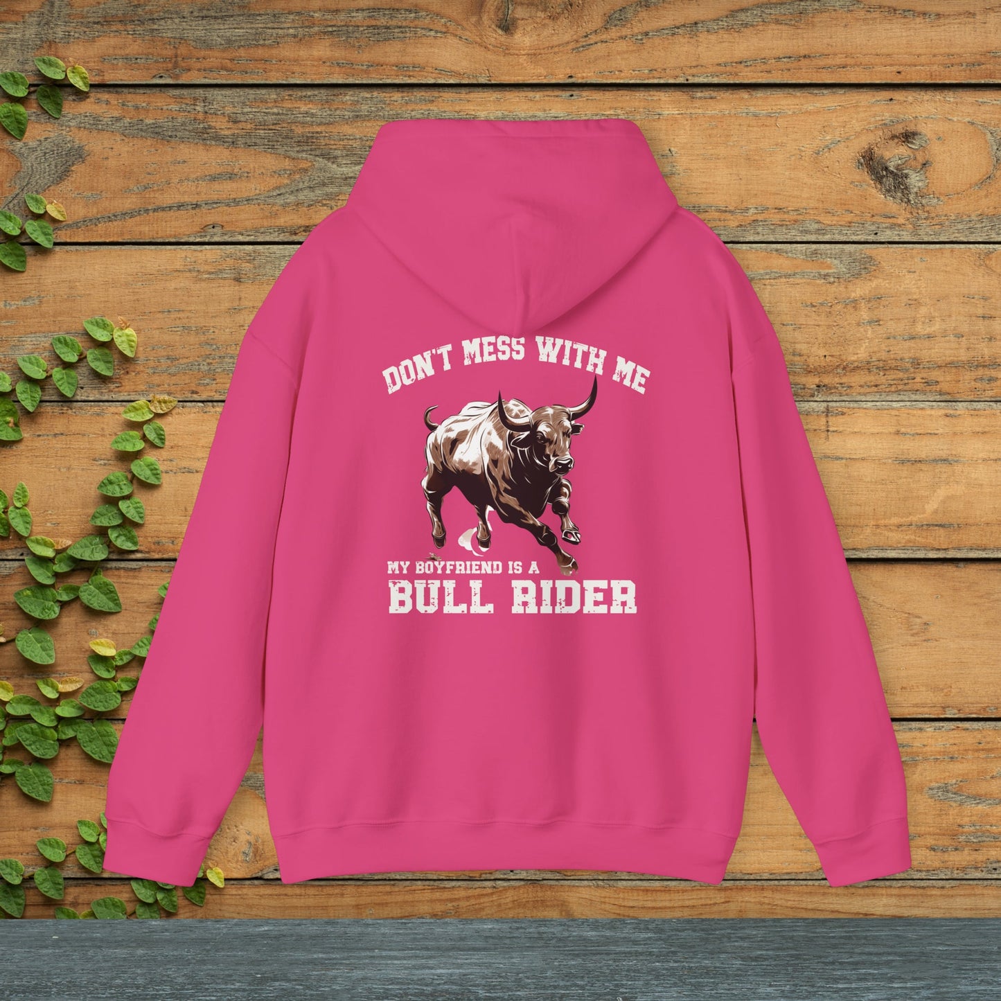 Rodeo Girlfriend Sweatshirt Hoodie, Girlfriend of a Cowboy Bull Rider, Don't Mess Me Sweatshirt Hoodie, Tough Chic Western Rodeo Shirt - FlooredByArt