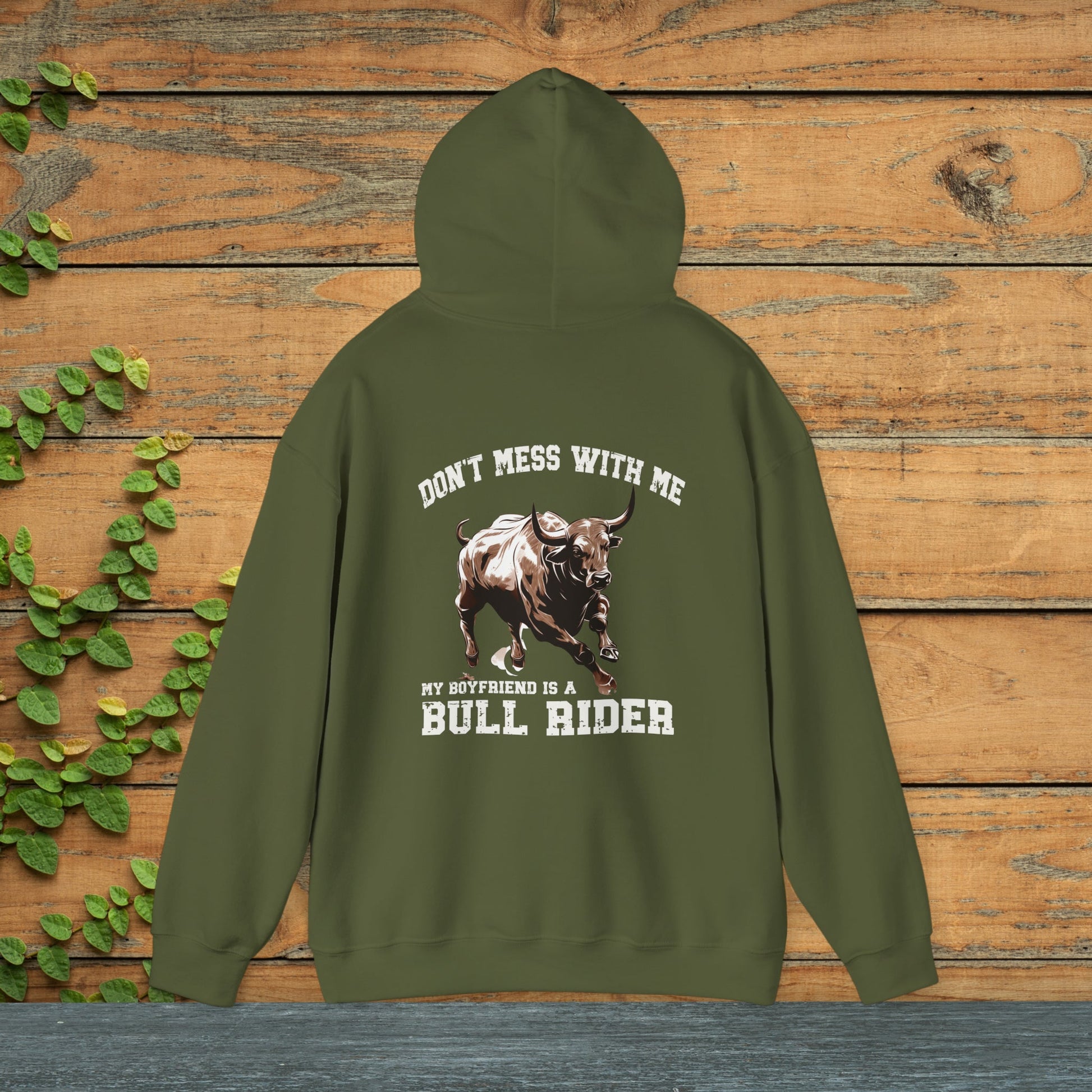 Rodeo Girlfriend Sweatshirt Hoodie, Girlfriend of a Cowboy Bull Rider, Don't Mess Me Sweatshirt Hoodie, Tough Chic Western Rodeo Shirt - FlooredByArt