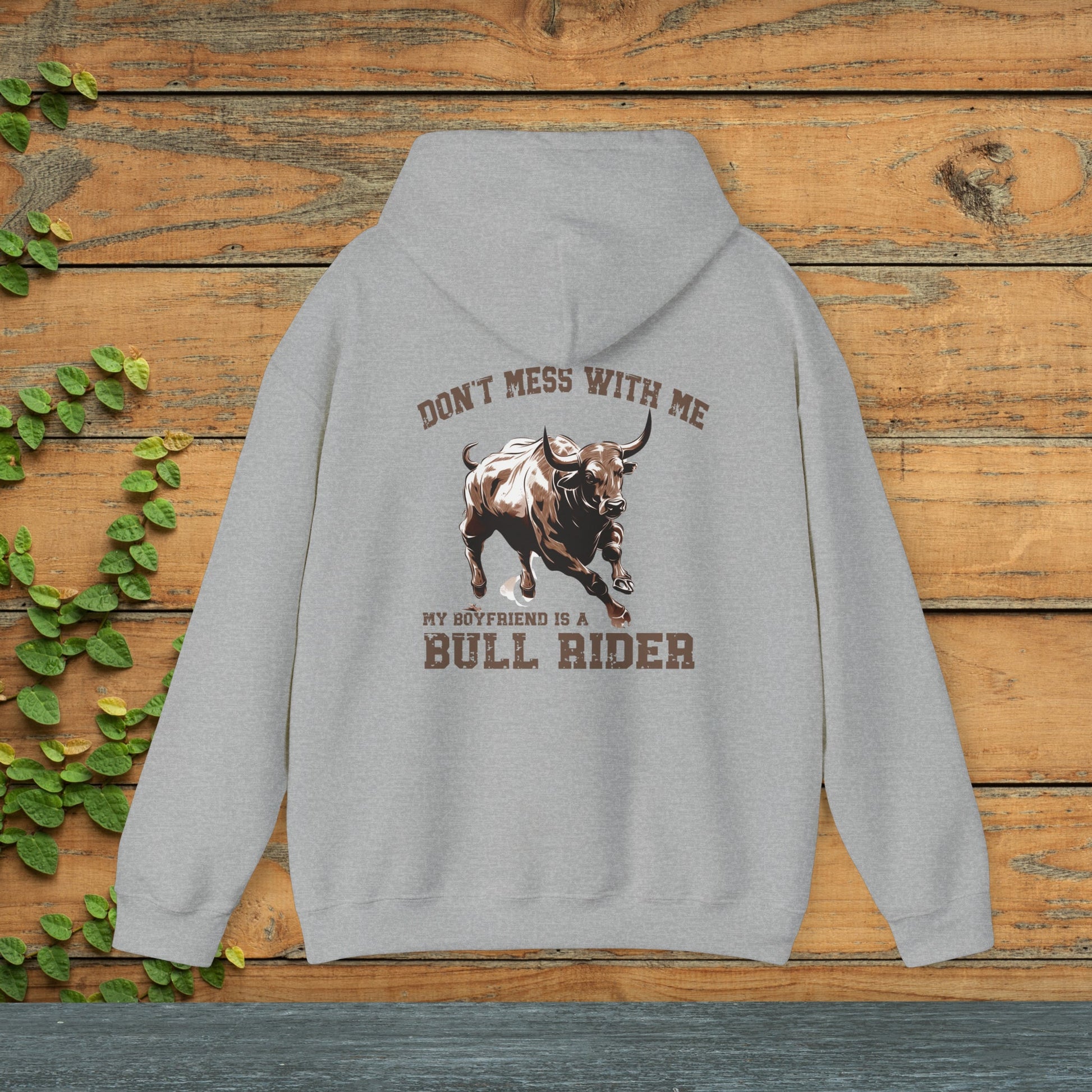 Rodeo Girlfriend Sweatshirt Hoodie, Girlfriend of a Cowboy Bull Rider, Don't Mess Me Sweatshirt Hoodie, Tough Chic Western Rodeo Shirt - FlooredByArt