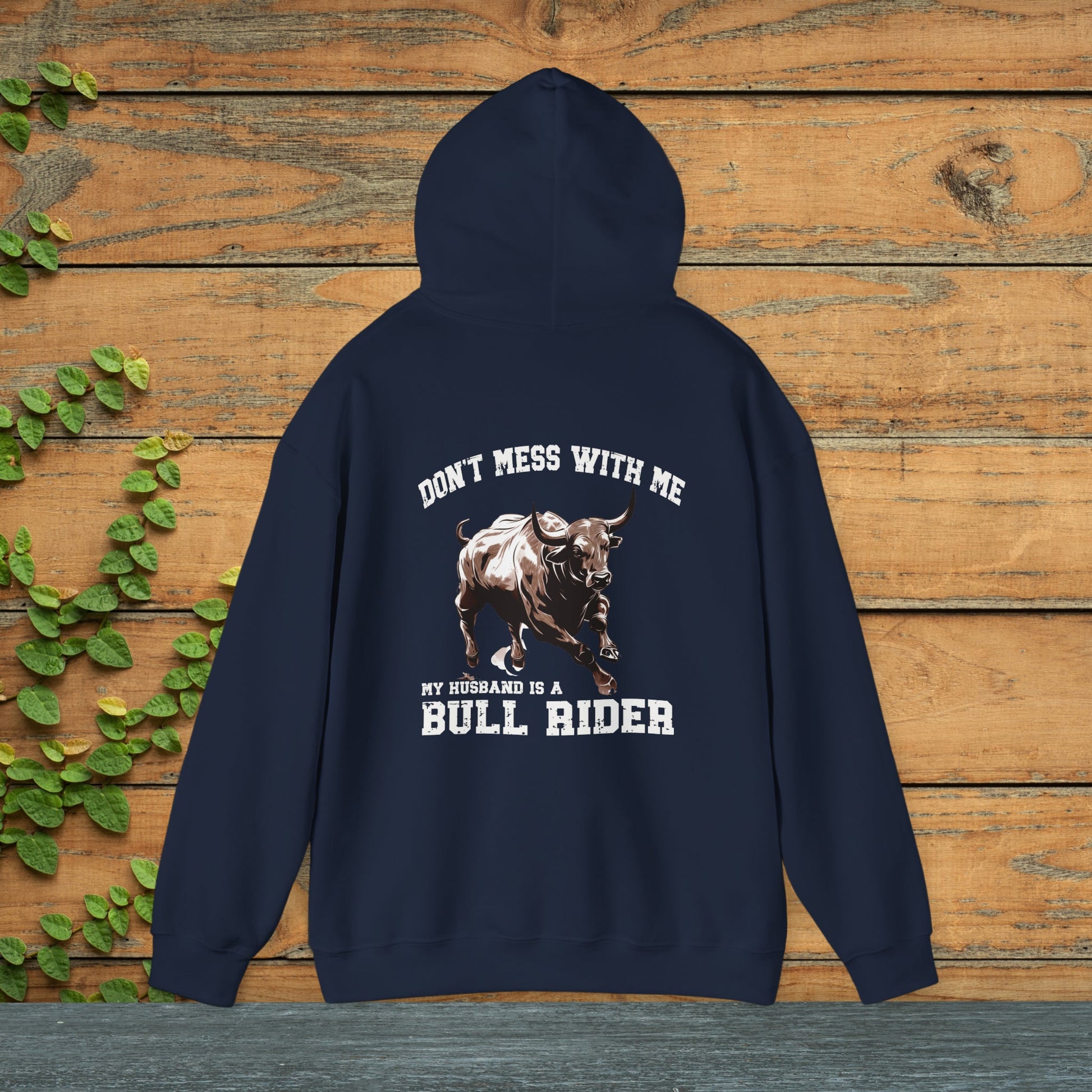 Rodeo Wife Sweatshirt Hoodie, Wife of a Cowboy Bull Rider - FlooredByArt