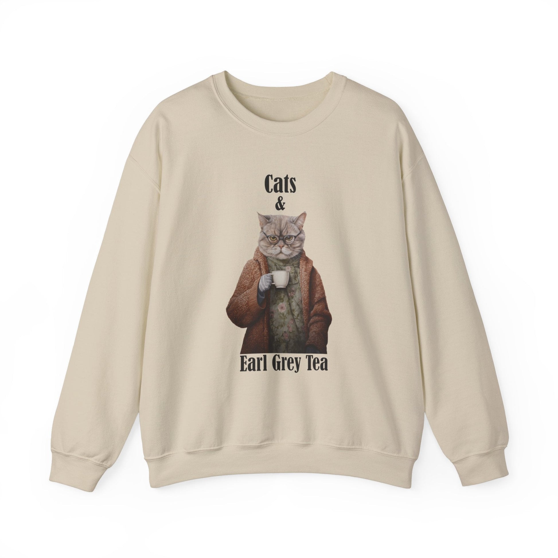 Sophisticated Cat Sweatshirt, Tabby Cat Tea Shirt, Kitten Shirt, Cat Lover Gift - FlooredByArt