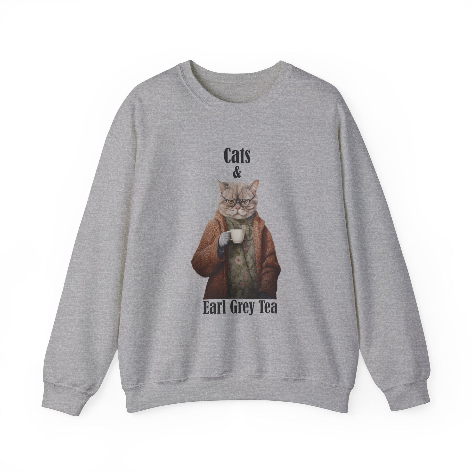 Sophisticated Cat Sweatshirt, Tabby Cat Tea Shirt, Kitten Shirt, Cat Lover Gift - FlooredByArt