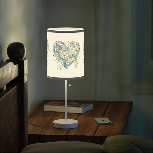 Sweet Hearts Table Lamp, Perfect Girls Room Accent Lamp - FlooredByArt