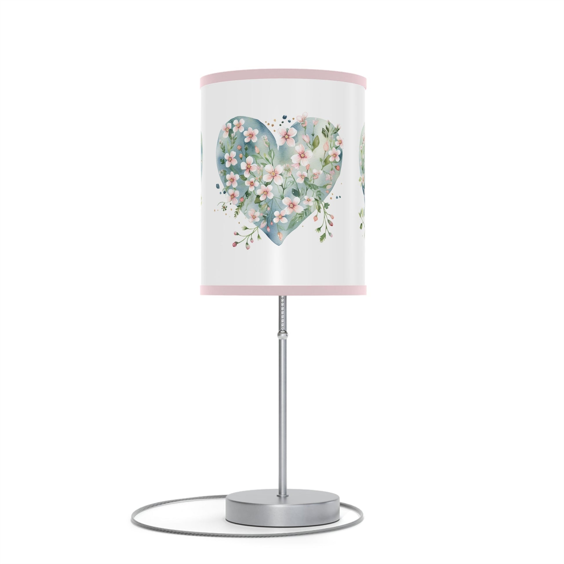 Sweet Hearts Table Lamp, Perfect Girls Room or Romantic Nook Design Accent Lamp, Cheery Bright Decor, Office Desk Accessory Lamp - FlooredByArt