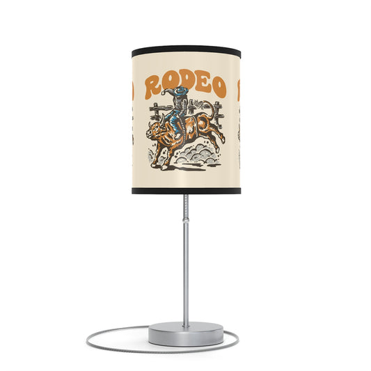 Vintage Rodeo Bullrider Illustration Lamp, Rodeo Bullrider Rider, Rodeo Art - FlooredByArt