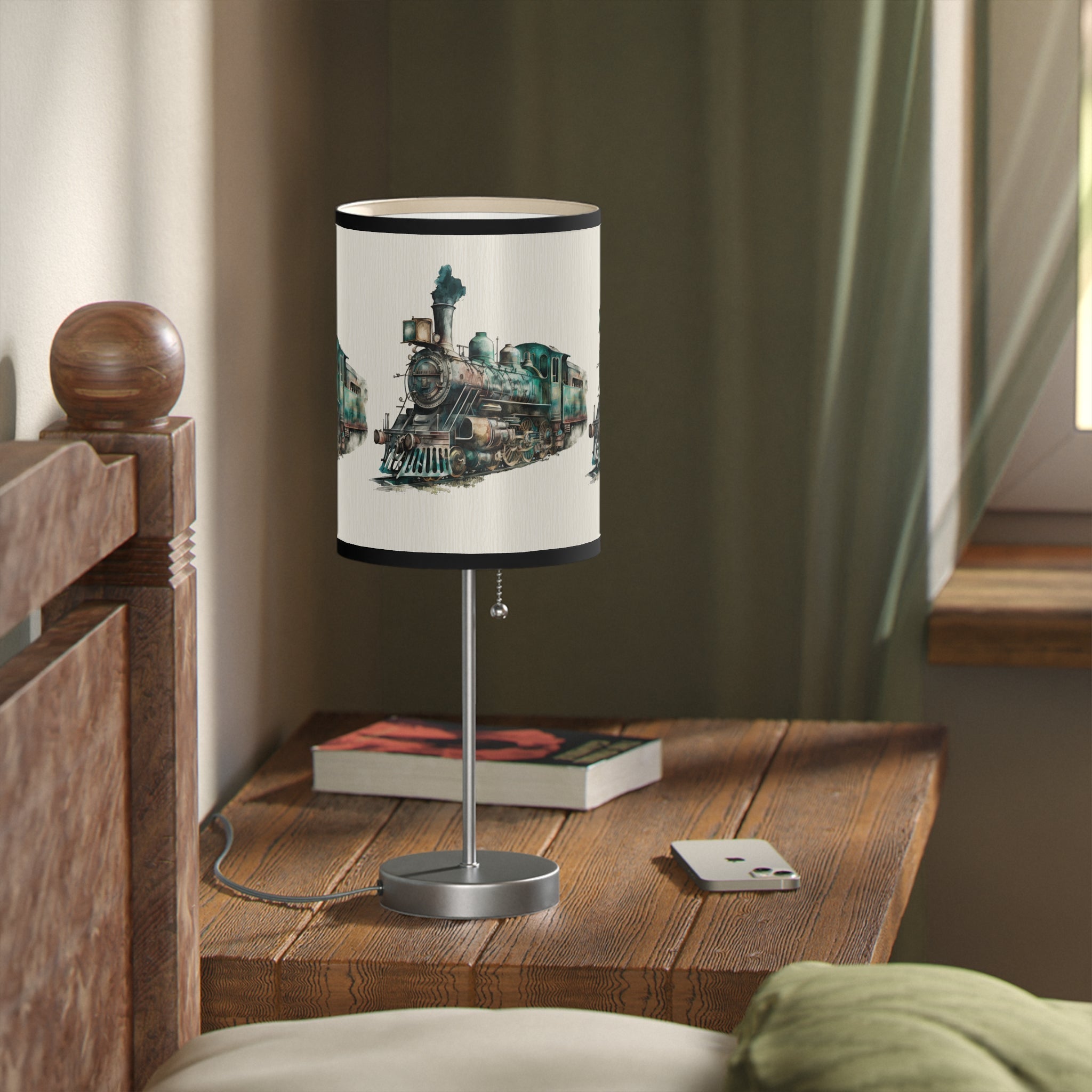 Train bedside lamp top