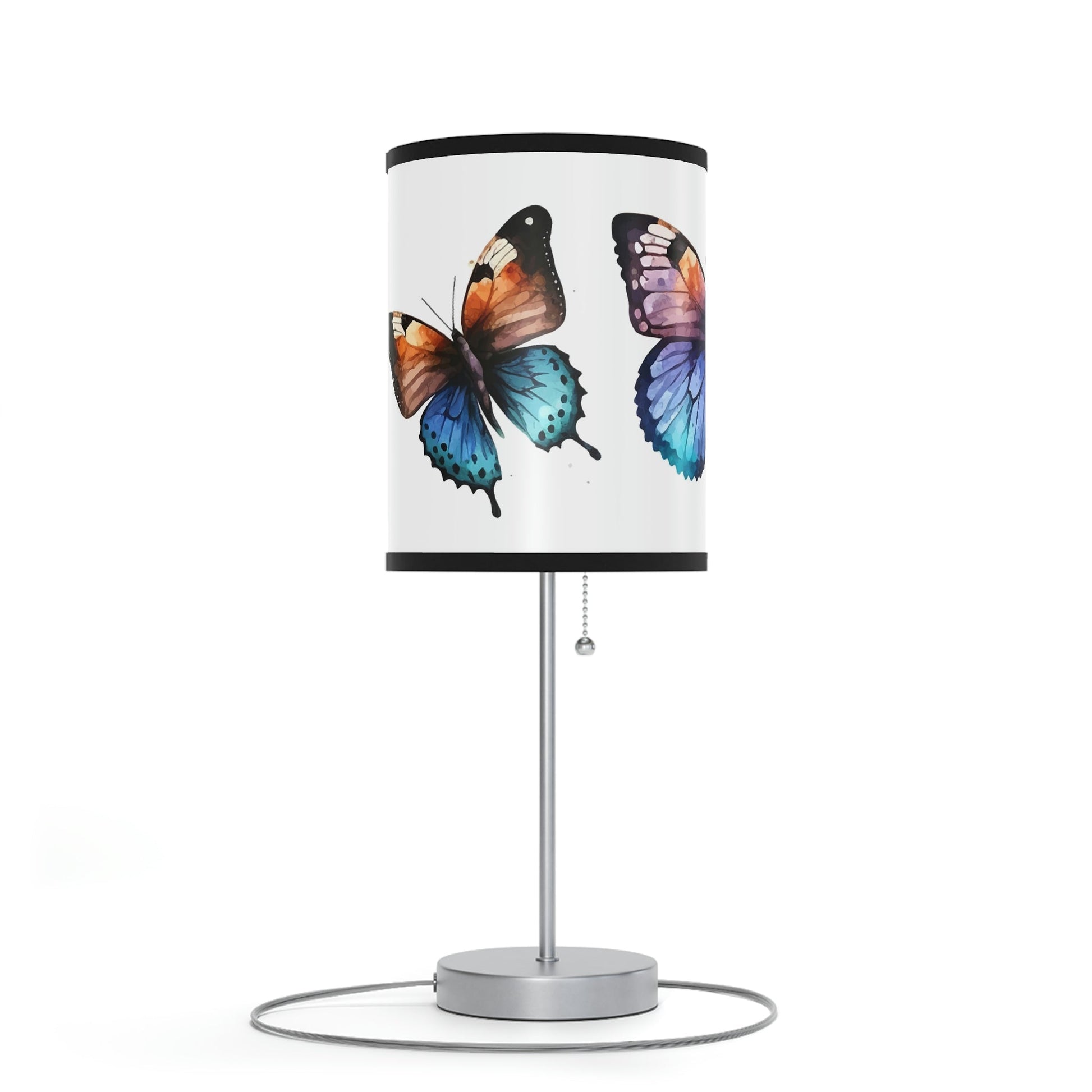Watercolor Butterfly Lamp, Unique Butterfly Accent Lamp, Home Decor Lamp - FlooredByArt