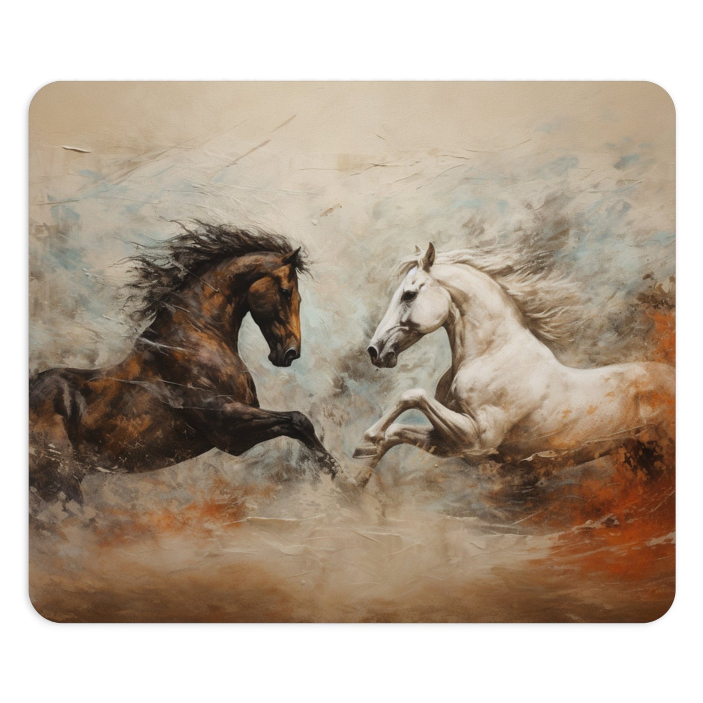 Wild Horse Mouse Pad, Personalized Horse Mouse Pad, Unique Gift Idea - FlooredByArt