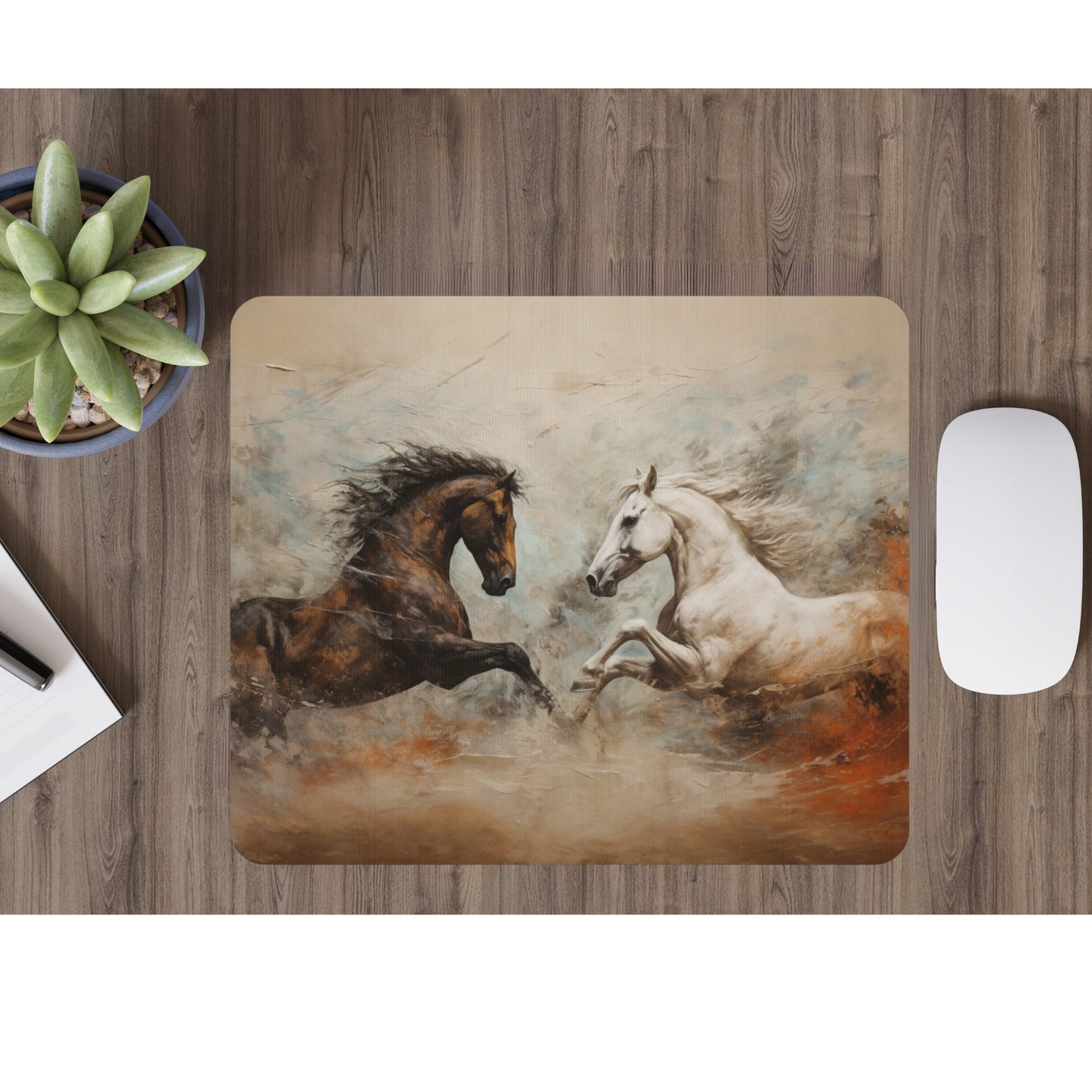 Wild Horse Mouse Pad, Personalized Horse Mouse Pad, Unique Gift Idea - FlooredByArt