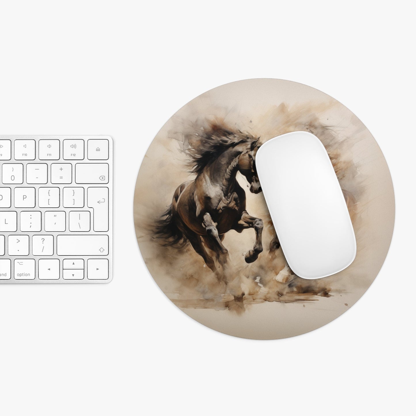 Wild Horse Mouse Pad, Personalized Horse Mouse Pad, Unique Gift Idea - FlooredByArt