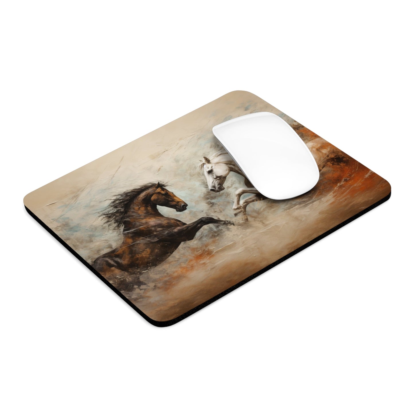 Wild Horse Mouse Pad, Personalized Horse Mouse Pad, Unique Gift Idea - FlooredByArt