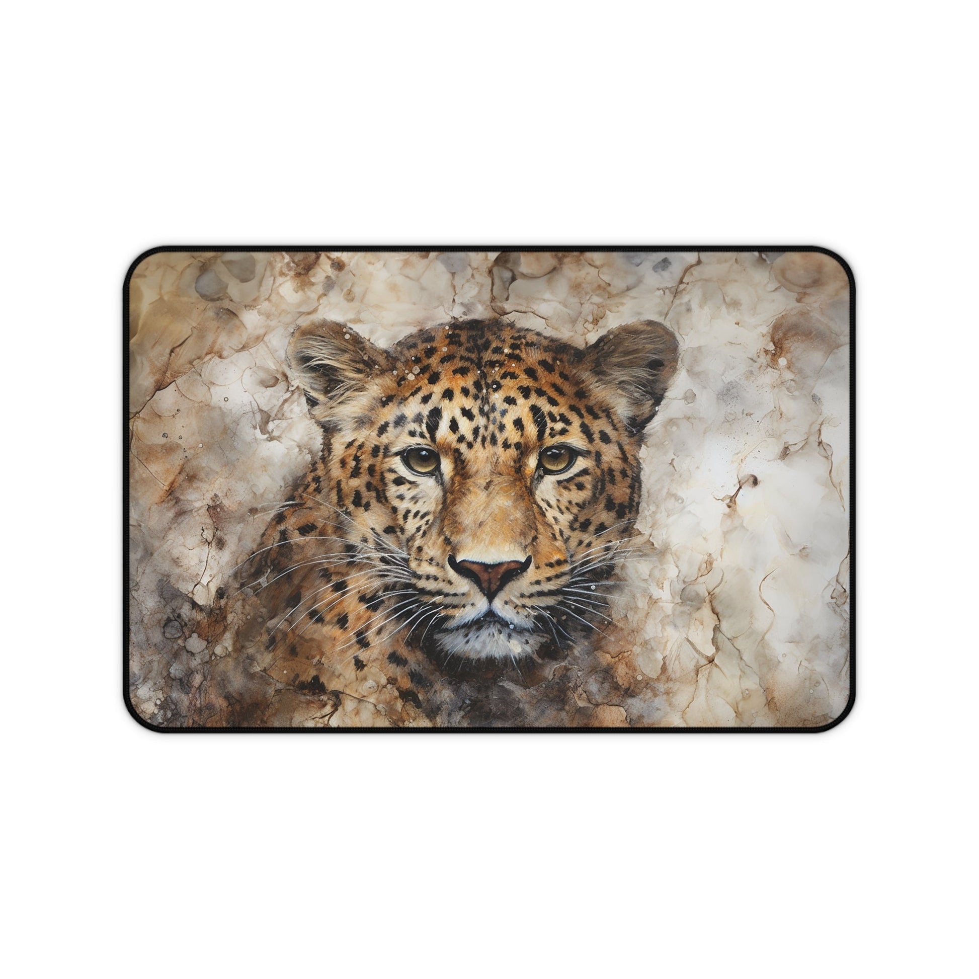 Wildlife Leopard EX Large Mouse Pad, Animal Lover Desk Mats - FlooredByArt
